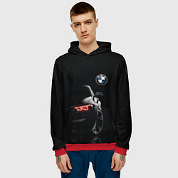 Толстовка-худи мужская BMW МИНИМЛ, цвет: 3D-красный — фото 2