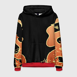 Толстовка-худи мужская КАДЗУХА ПАТТЕРН, цвет: 3D-красный