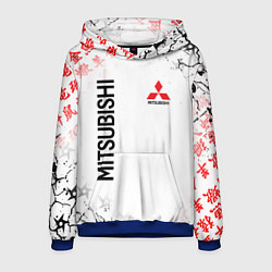 Толстовка-худи мужская MITSUBISHI JAPAN STYLE SAMURAI AUTO, цвет: 3D-синий