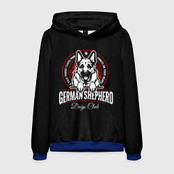Толстовка-худи мужская Немецкая Овчарка German Shepherd -1, цвет: 3D-синий