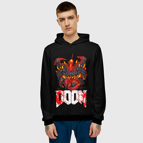 Мужская толстовка Какодемон Cacodemon Doom / 3D-Черный – фото 3