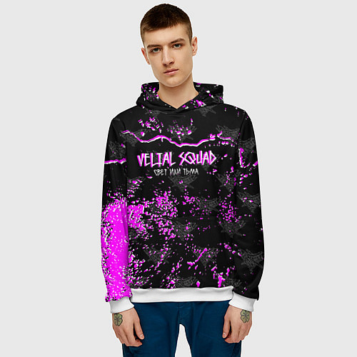 Мужская толстовка VELIAL - SQUAD / 3D-Белый – фото 3