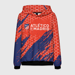 Толстовка-худи мужская Atletico Madrid: Football Club, цвет: 3D-черный