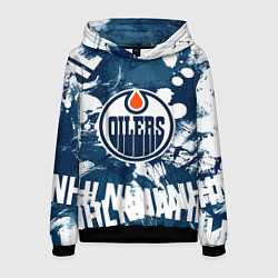 Толстовка-худи мужская Эдмонтон Ойлерз Edmonton Oilers, цвет: 3D-черный