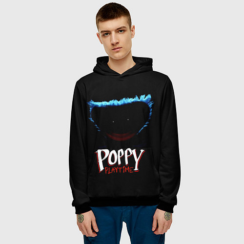 Мужская толстовка Poppy Playtime: Huggy Wuggy / 3D-Черный – фото 3