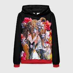 Толстовка-худи мужская Чжун Ли в цветах Genshin impact, цвет: 3D-красный