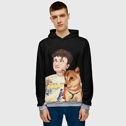 Толстовка-худи мужская Бульвар Депо с пёсиком, цвет: 3D-меланж — фото 2