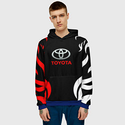 Толстовка-худи мужская Автомобиль Toyota, цвет: 3D-синий — фото 2