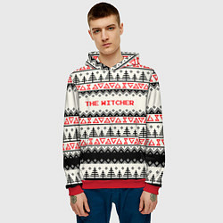 Толстовка-худи мужская Свитер The Witcher, цвет: 3D-красный — фото 2
