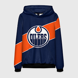 Толстовка-худи мужская Эдмонтон Ойлерз Edmonton Oilers NHL, цвет: 3D-черный