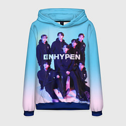 Толстовка-худи мужская ENHYPEN: Хисын, Джей, Джейк, Сонхун, Сону, Чонвон,, цвет: 3D-синий