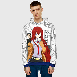 Толстовка-худи мужская Врата Штейна SteinsGate, цвет: 3D-синий — фото 2