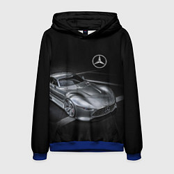 Толстовка-худи мужская Mercedes-Benz motorsport black, цвет: 3D-синий