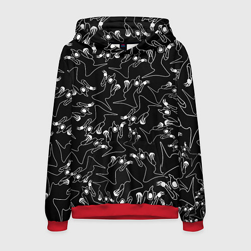 Мужская толстовка KIZARU HAUNTED FAMILY ПАТТЕРН / 3D-Красный – фото 1