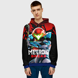 Толстовка-худи мужская Metroid Dread, цвет: 3D-синий — фото 2