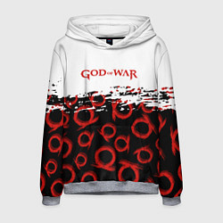 Толстовка-худи мужская God of War Logo Pattern, цвет: 3D-меланж