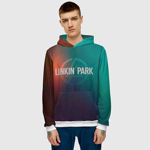 Мужская толстовка Studio Collection - Linkin Park / 3D-Белый – фото 3