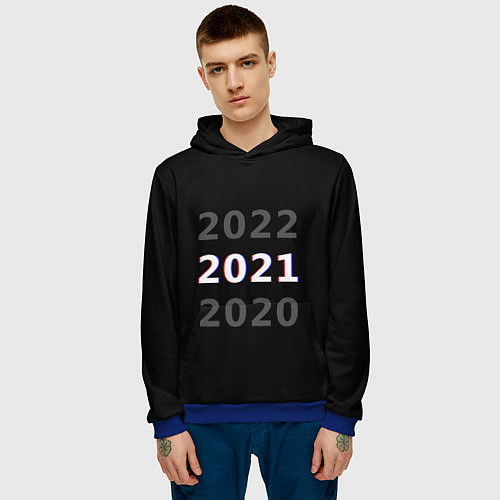 Мужская толстовка 2020 2021 2022 / 3D-Синий – фото 3