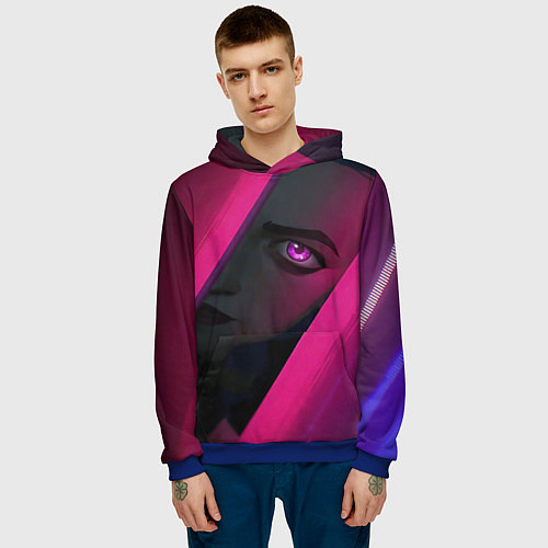 Мужская толстовка Jinx Arcane League of Legends / 3D-Синий – фото 3