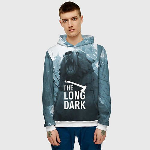 Мужская толстовка The Long Dark медведь / 3D-Белый – фото 3