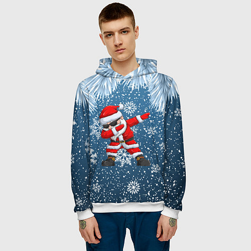 Мужская толстовка DAB SANTA WINTER / 3D-Белый – фото 3