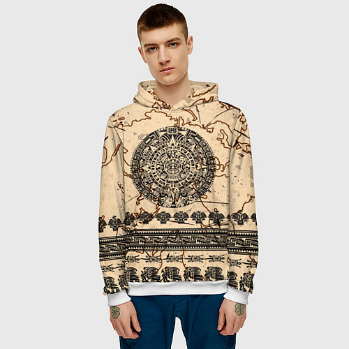 Мужская толстовка AztecsАцтеки / 3D-Белый – фото 3