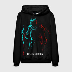 Толстовка-худи мужская Dark Souls NEON Силуэт, цвет: 3D-черный