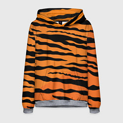 Толстовка-худи мужская Шкура тигра вектор, цвет: 3D-меланж