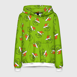 Толстовка-худи мужская Гринч Укротитель рождества, цвет: 3D-белый