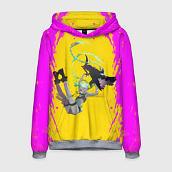 Толстовка-худи мужская Летящая Джинкс, цвет: 3D-меланж
