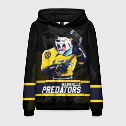 Толстовка-худи мужская Нэшвилл Предаторз, Nashville Predators, цвет: 3D-черный