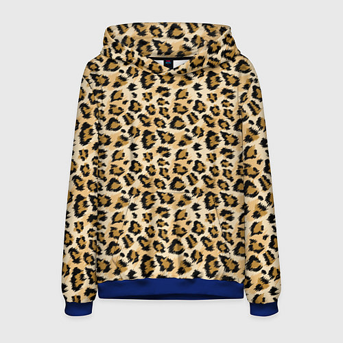 Мужская толстовка Пятна Дикого Леопарда / 3D-Синий – фото 1