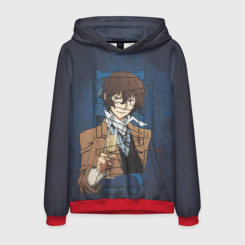 Мужская толстовка Дазай Осаму Dazai Osamu bungou stray dogs / 3D-Красный – фото 1