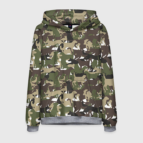 Мужская толстовка Камуфляж из Собак Camouflage / 3D-Меланж – фото 1
