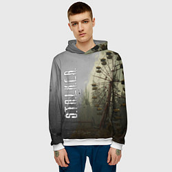 Толстовка-худи мужская СТАЛКЕР 2 КОЛЕСО ОБОЗРЕНИЯ, цвет: 3D-белый — фото 2