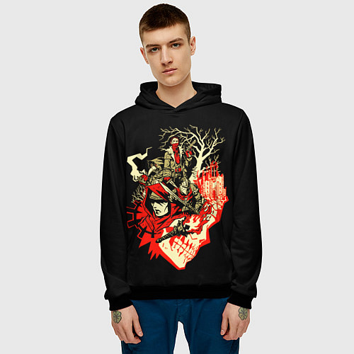 Мужская толстовка Darkest Dungeon - Темнейшее подземелье / 3D-Черный – фото 3