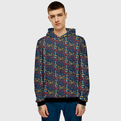 Толстовка-худи мужская HIPSTER модник, цвет: 3D-черный — фото 2