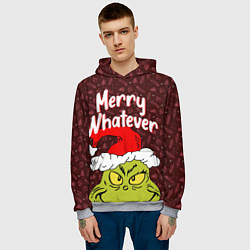 Толстовка-худи мужская ГРИНЧ GRINCH WHATEVER, цвет: 3D-меланж — фото 2