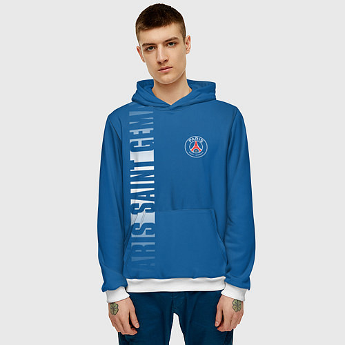 Мужская толстовка PSG PARIS SAINT GERMAIN WHITE LINE SPORT / 3D-Белый – фото 3