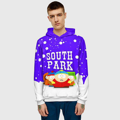 Мужская толстовка SOUTH PARK ЮЖНЫЙ ПАРК / 3D-Белый – фото 3