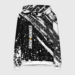 Толстовка-худи мужская SnowRunner Logo, цвет: 3D-белый