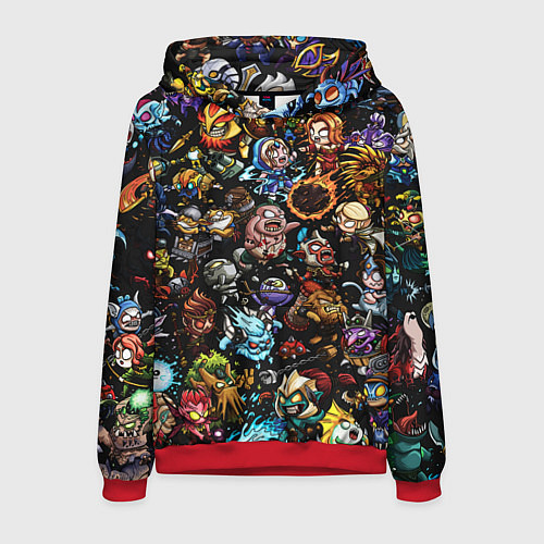 Мужская толстовка DOTA 2 ВСЕ ПЕРСОНАЖИ В ЦВЕТЕ / 3D-Красный – фото 1