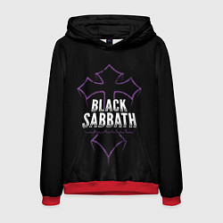 Толстовка-худи мужская Black Sabbat Cross, цвет: 3D-красный
