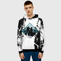 Толстовка-худи мужская Охотники за головами монстров, цвет: 3D-черный — фото 2