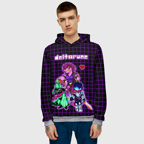 Мужская толстовка Deltarune Logo Characters / 3D-Меланж – фото 3