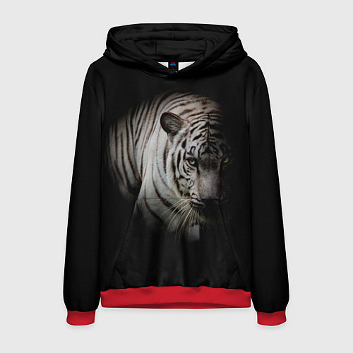 Мужская толстовка Загадочный тигр / 3D-Красный – фото 1