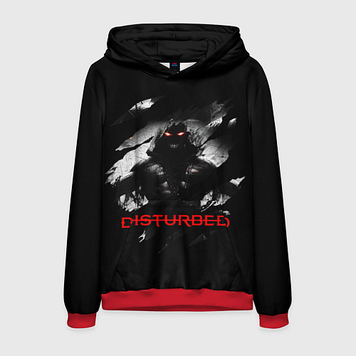 Мужская толстовка DISTURBED THE GUY ЛИЦО ДЕМОНА / 3D-Красный – фото 1