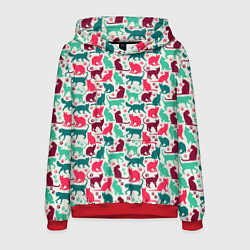 Толстовка-худи мужская Домашние Любимцы, цвет: 3D-красный