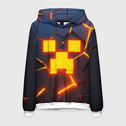 Толстовка-худи мужская ОГНЕННЫЙ КРИПЕР 3D ПЛИТЫ FIRE CREEPER, цвет: 3D-белый