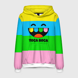 Толстовка-худи мужская Toca Boca Logo Тока Бока, цвет: 3D-белый